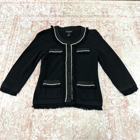 WHBM Pearl Embellished Knit Cardigan Jacket - Picture 2 of 12